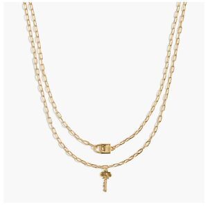 J Crew Lock and Key Two Layered Chain